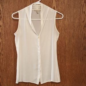 White Banana Republic Sleeveless Blouse 0 XS